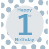 First birthday guest book (Hardcover): Birthday boy guest book, first birthday book, party and birthday celebrations decor, memory book, 1st birthday, - Hardcover