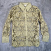 Adiva Embroidered Crochet Mesh Blouse Sheer Color Grass, Medium