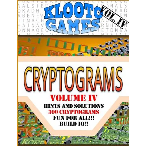 KLOOTO Games CRYPTOGRAMS Vol. IV - Paperback