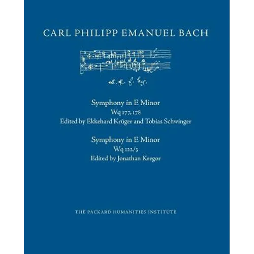 Symphony in E Minor, Wq 177-178 - Paperback