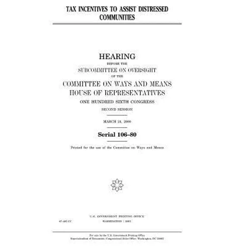 Tax incentives to assist distressed communities - Paperback