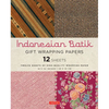 Indonesian Batik Gift Wrapping Papers - 12 Sheets: 18 X 24 Inch (45 X 61 CM) Wrapping Paper - Paperback