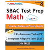SBAC Test Prep: 8th Grade Math Common Core Practice Book and Full-length Online Assessments: Smarter Balanced Study Guide With Performance Task (PT) a - Paperback