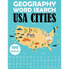 Geography Word Search - USA Cities: 100 Puzzles Large Print Book For Adults - Paperback