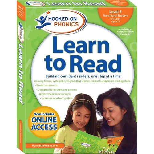 Hooked on Phonics Learn to Read - Level 5: Transitional Readers (First Grade Ages 6-7) - Paperback