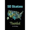 50 States Traveled Journal: Visiting Fifty United States Travel Challenge Notebook, Road Trip Gift For Adults & Kids, Book, Log - Paperback