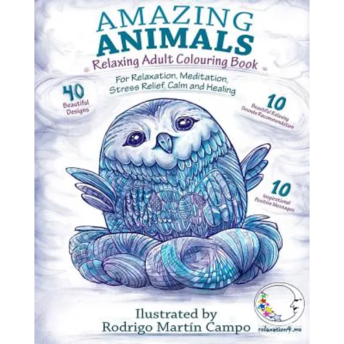 RELAXING Adult Coloring Book: Amazing Animals - Paperback