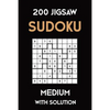 200 Jigsaw Sudoku Medium With Solution: Puzzle Book,9x9, 2 puzzles per page - Paperback