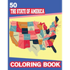 50 The State of America Coloring books: National parks of the usa childrens book States activity book maps - Paperback