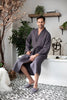 Waffle Spa Bathrobe for Men -  Absorbent, Lightweight