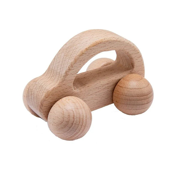 Wooden Baby Rattles Set | Beech Wood Teether and Musical Montessori Toy for Infants