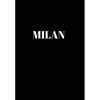 Milan: Hardcover Black Decorative Book for Decorating Shelves, Coffee Tables, Home Decor, Stylish World Fashion Cities Design - Hardcover