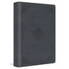 ESV Large Print Wide Margin Bible (Trutone, Slate Blue, Ornament Design) - Imitation Leather