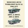 Mercedes-Benz 280sl, 280sel, 280s & 280se Models 1968-1972 Workshop Manual - Paperback