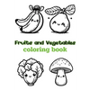 Fruits and Vegetables coloring book: Children's coloring pages + word search puzzles - Paperback