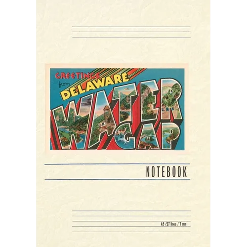 Vintage Lined Notebook Greetings from Delaware, Water Gap, Pennsylvania - Paperback