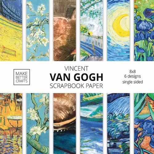 Vincent Van Gogh Scrapbook Paper: Van Gogh Art 8x8 Designer Scrapbook Paper Ideas for Decorative Art, DIY Projects, Homemade Crafts, Cool Artwork Deco - Paperback