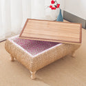 Small Coffee Table With Storage Bamboo and Rattan Tatami Platform Low Table for Living Room Furniture Home Bay Window Balcony