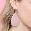 Hde2272 - Teardrop Leather Earrings