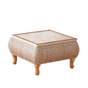 Small Coffee Table With Storage Bamboo and Rattan Tatami Platform Low Table for Living Room Furniture Home Bay Window Balcony