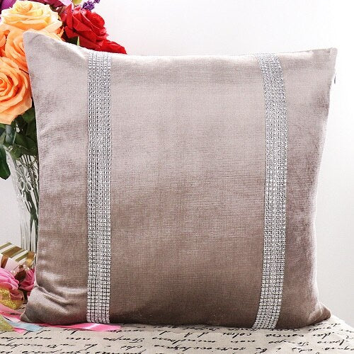 45X45cm Luxury Velvet Fabric Diamond Pillow Cover