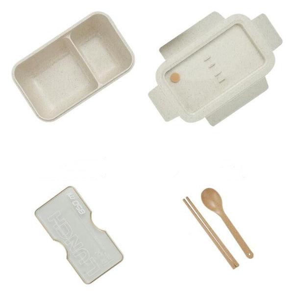 850ml Wheat Straw Lunch Box Healthy Material Bento Boxes