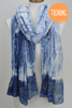 Eternity  Indigo Cotton Scarf With Golden OM Symbol
