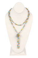 8mm Longline Hand Knotted Necklace