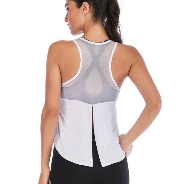 New Women Fitness Sports Shirt Sleeveless Yoga Top Running GymShirt Vest Athletic Undershirt Yoga Gym Wear Tank Top Quick Dry