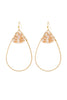 Hde3070 - Open Teardrop With Rondelle Beads Earrings