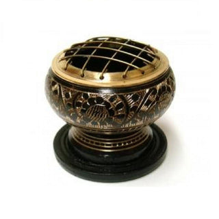 Black Brass Screen Burner With Coaster