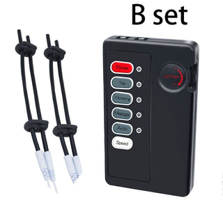 Buy b-set 2 Types Electric Shock Penis Rings on a Member E-Stim Electro Shock Cock Ring Electro Penis Stimulation