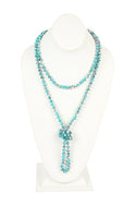 8mm Longline Hand Knotted Necklace