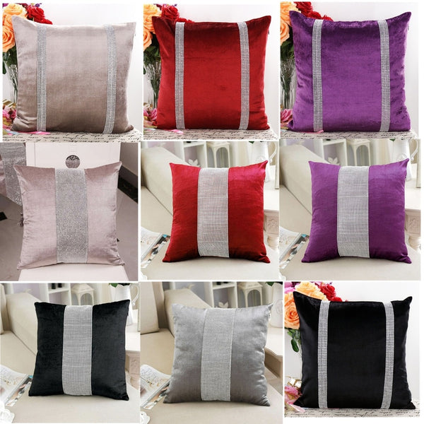 45X45cm Luxury Velvet Fabric Diamond Pillow Cover