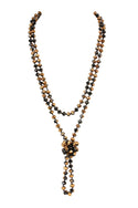 8mm Longline Hand Knotted Necklace