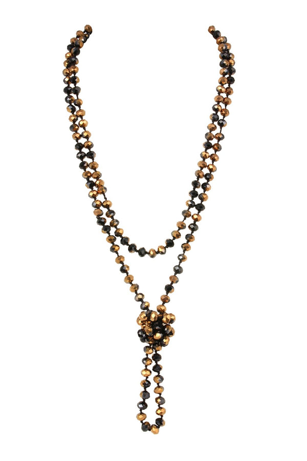 8mm Longline Hand Knotted Necklace