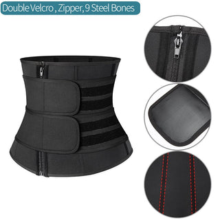 Buy 9-bones-black-2 Men Waist Trainer Abdomen Slimming Body Shaper