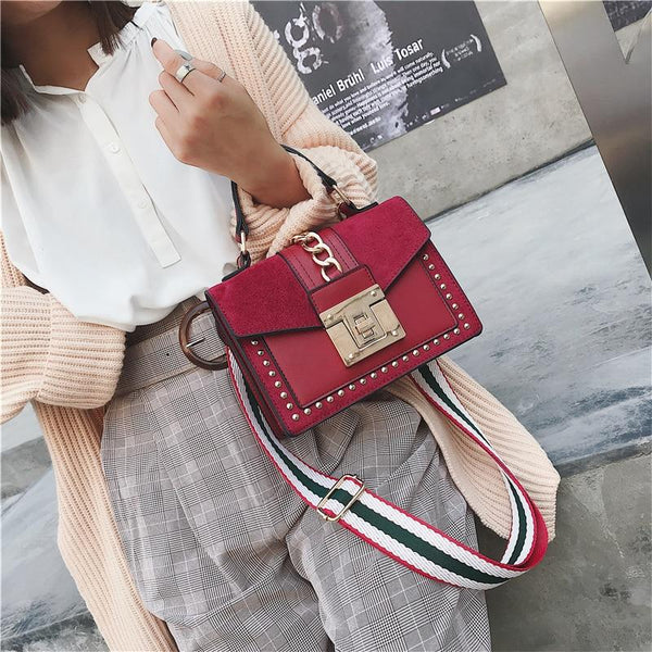 Luxury Small Cross Body Chain Rivet Handbag