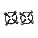 1 Pair 2 Pcs Stainless Steel Round Non Piercing Nipple Ring