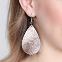 Hde2272 - Teardrop Leather Earrings