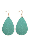 Hde2272 - Teardrop Leather Earrings