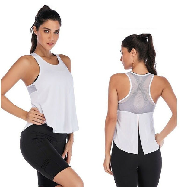 New Women Fitness Sports Shirt Sleeveless Yoga Top Running GymShirt Vest Athletic Undershirt Yoga Gym Wear Tank Top Quick Dry