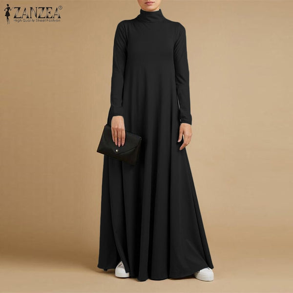 Autumn Turtleneck Long Sleeve Sundress