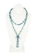 8mm Longline Hand Knotted Necklace