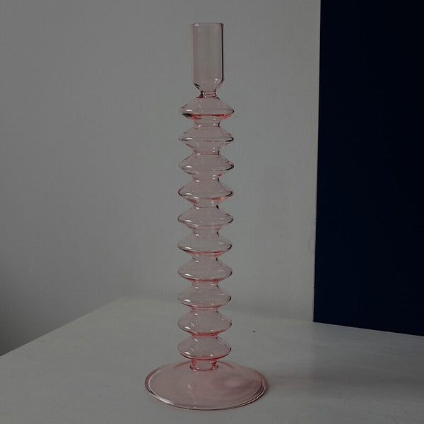 1pc Clear Glass  Candle Holder