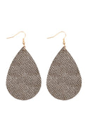 Hde2272 - Teardrop Leather Earrings