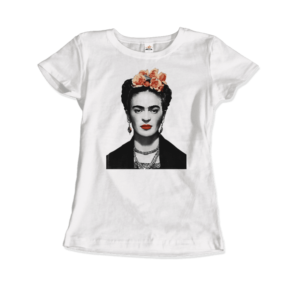 Frida Kahlo With Flowers Poster Artwork T-Shirt