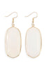 Natural Oval Stone Earrings