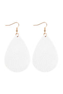 Hde2272 - Teardrop Leather Earrings