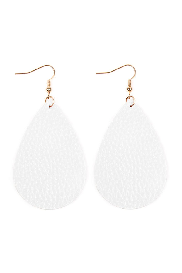 Hde2272 - Teardrop Leather Earrings